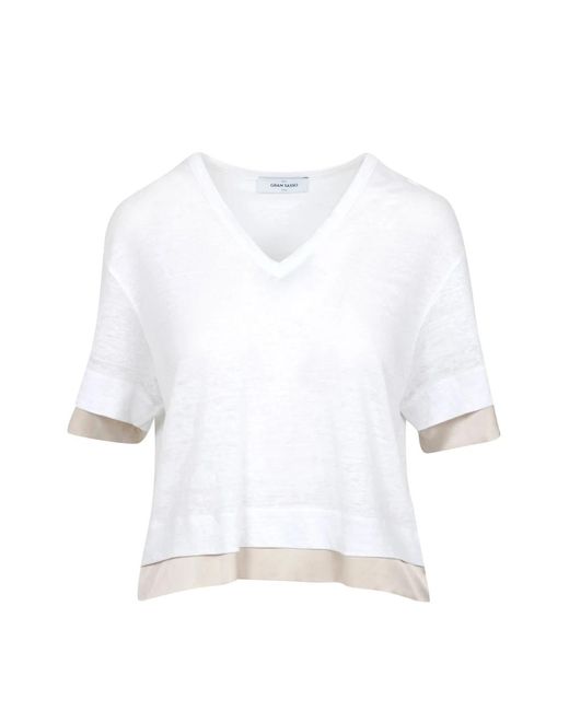 V-Neck Knitwear Gran Sasso en coloris White