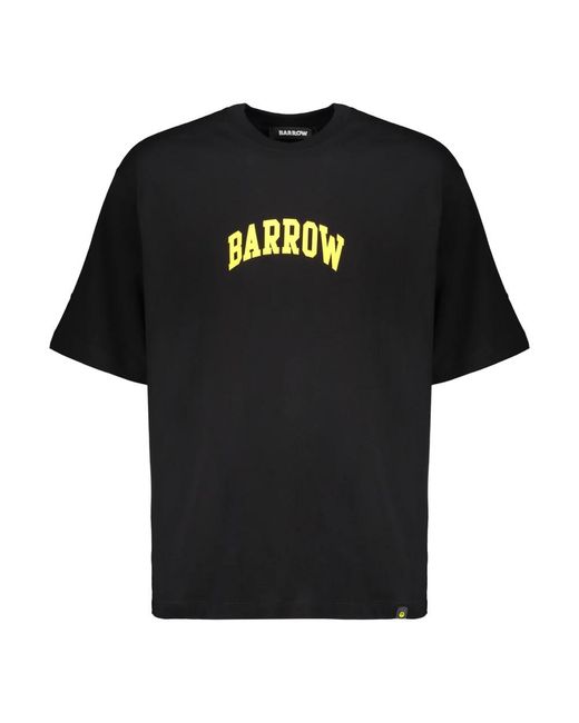 Barrow Tops ,Zwart ,Katoen T-Shirt Met Logo-Print in het Black
