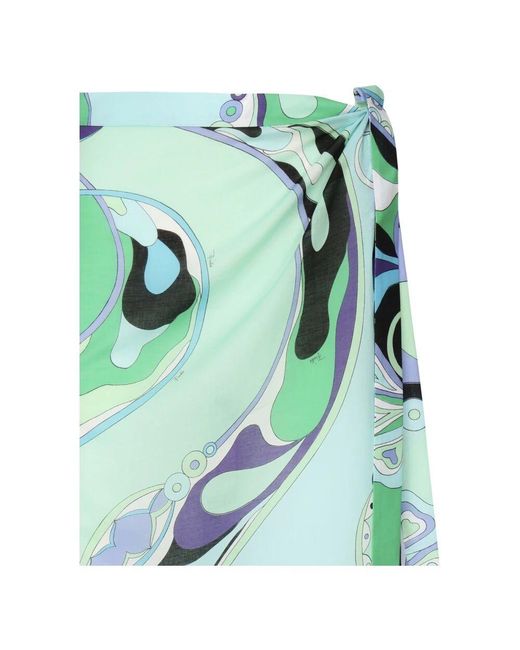 Emilio Pucci Green Midi Skirts