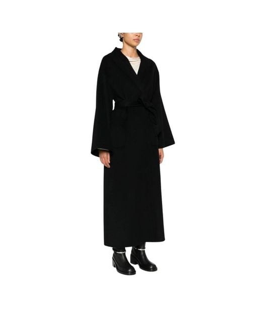 Emporio Armani Black Belted Coats