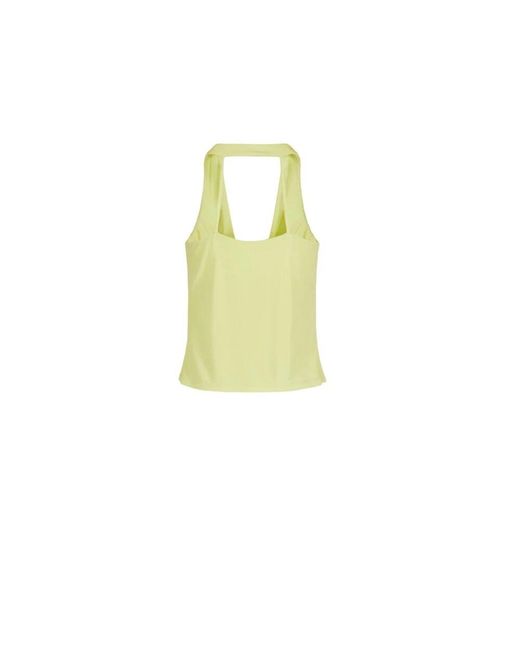 ARMANI EXCHANGE Yellow Sleeveless Tops