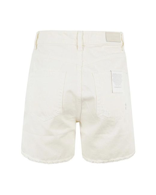 ICON DENIM White Stylische denim shorts für frauen