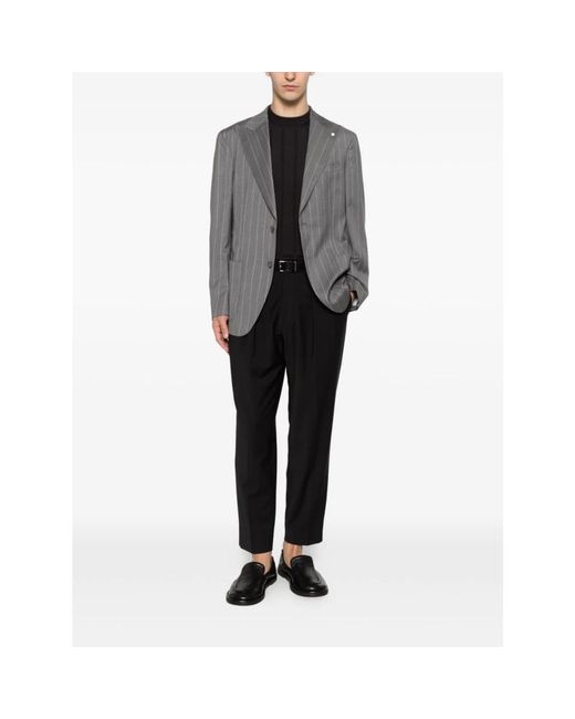 Luigi Bianchi Gray Blazers for men