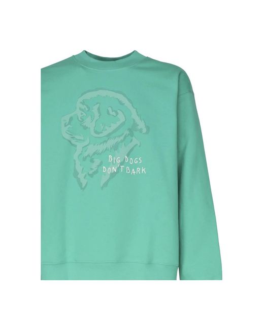 Fay 3d logo sweatshirt große hunde bestickt in Green für Herren
