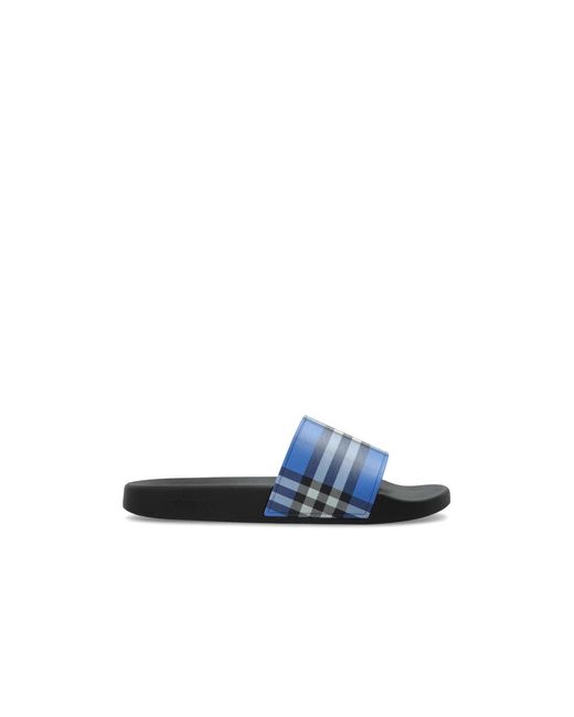 Burberry Blue Sliders for men