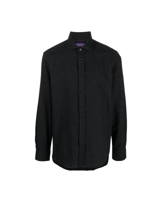 Camicia casual grigia a maniche lunghe di Ralph Lauren in Black da Uomo