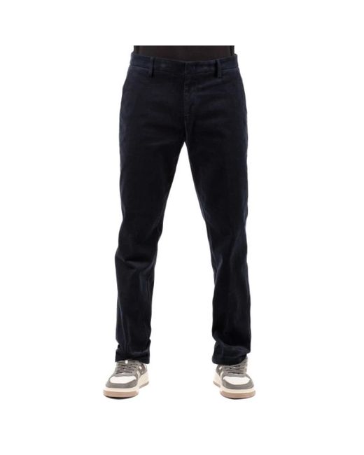 Dondup Black Slim-Fit Trousers for men