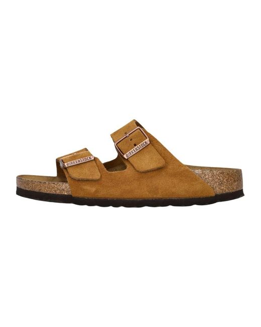 Birkenstock Brown Summer Suede Slippers Arizona Sue