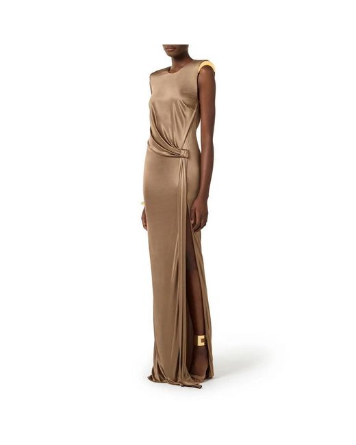 Elisabetta Franchi Brown Gowns