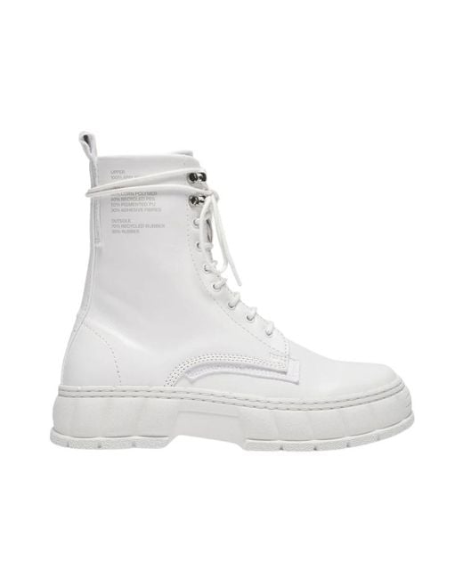 Viron Gray Lace-Up Boots