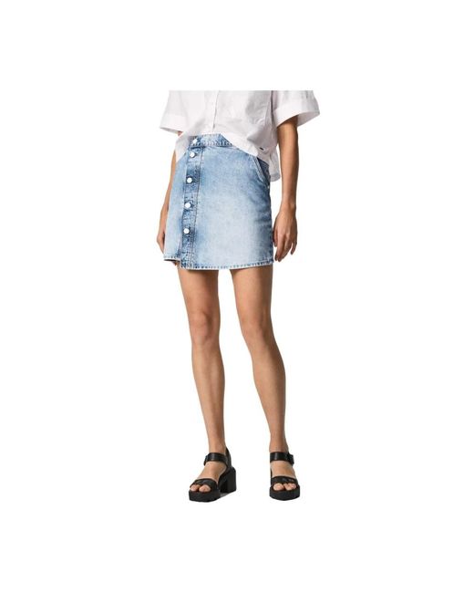 Pepe Jeans Blue Denim Skirts