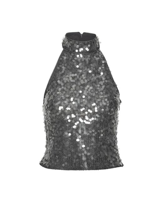 Sleeveless Tops ROTATE BIRGER CHRISTENSEN en coloris Gray