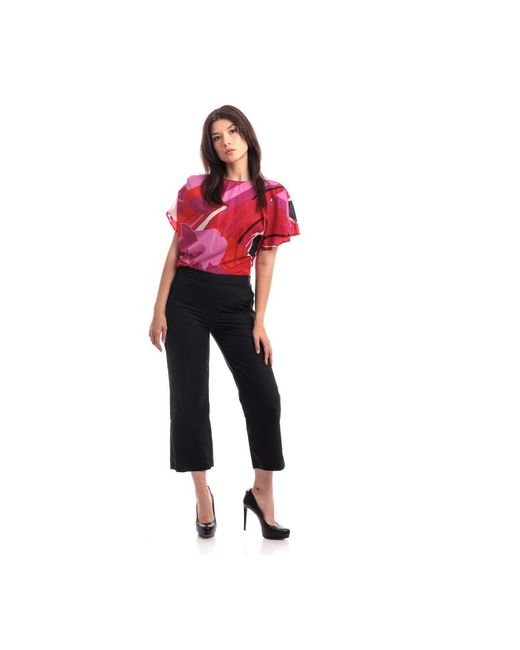 Manila Grace Black Cropped Trousers
