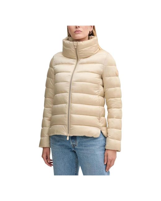 Save The Duck Jassen ,Nylon Elsie Jacket in het Natural