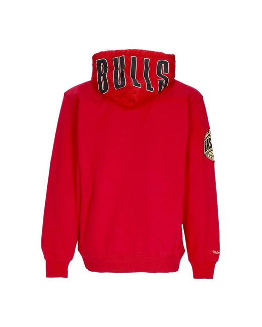 Mitchell & Ness Hoodies & Sweatvesten ,Rood ,Katoen Chicago Bulls Vintage Logo Hoodie in het Red voor heren