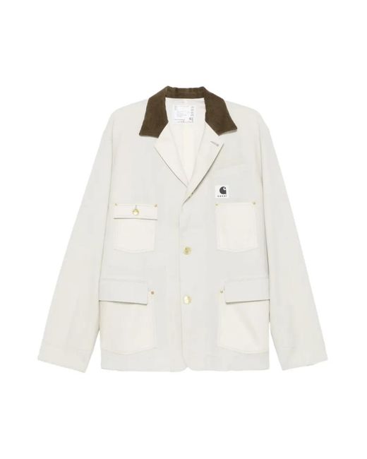 Sacai White Blazers for men