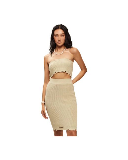 SER.O.YA Natural Short Dresses