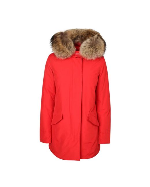 Woolrich Red Winter Jackets