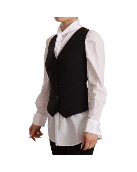 Dolce & Gabbana Black Waistcoats