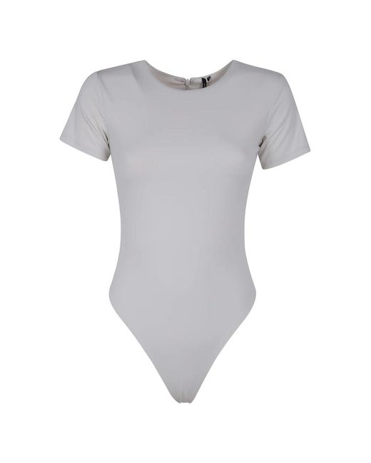 Entire studios Tops ,Grijs ,Nylon Nylon Spandex Bodysuit in het Gray