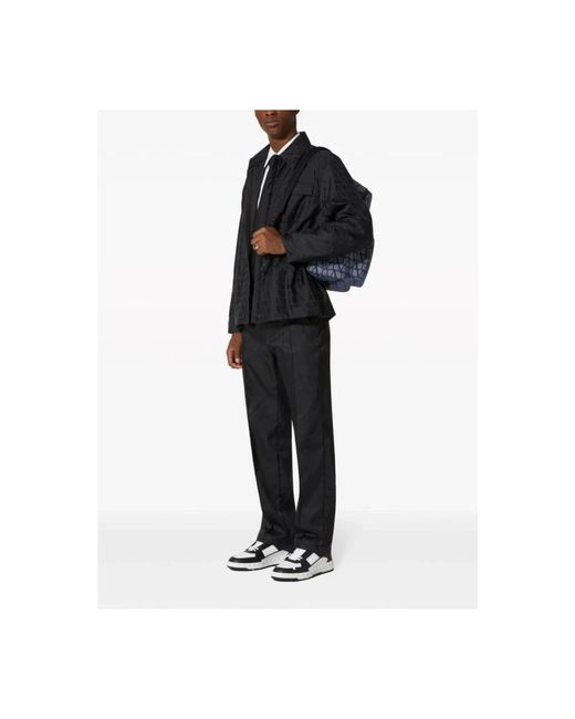 Valentino Garavani Blue Straight Trousers for men
