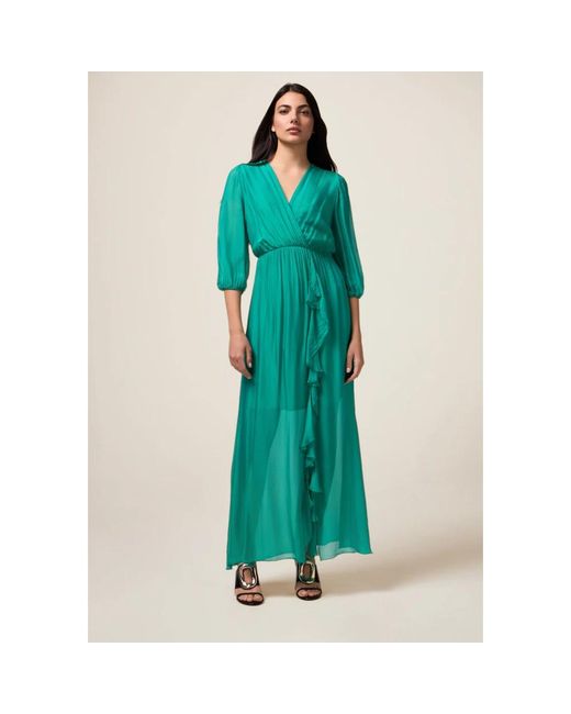 Maxi Dresses Oltre de color Green