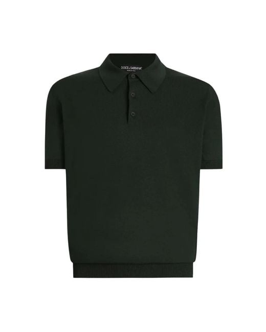 Dolce & Gabbana Green Polo Shirts for men