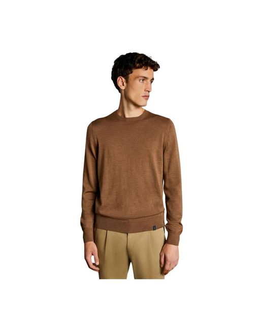 Fay Brown Round-Neck Knitwear for men