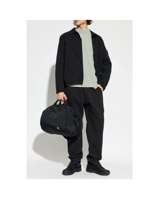Stone Island Black Denim Jackets for men