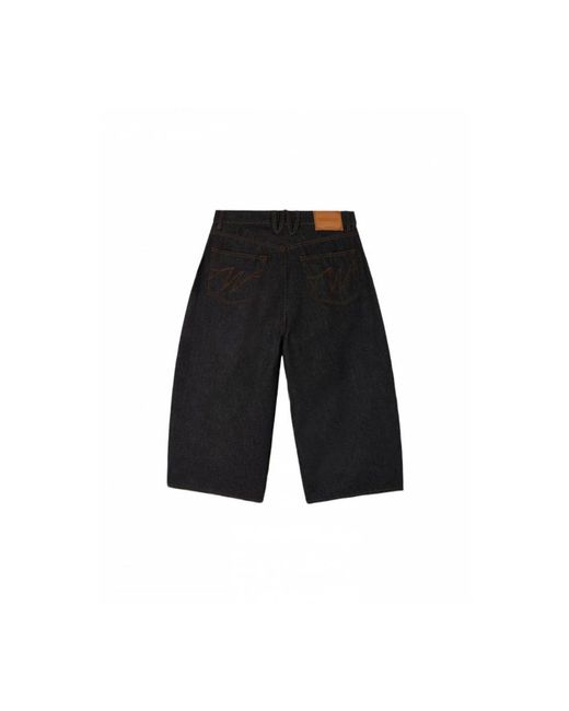 Walk In Paris Black Denim Shorts for men