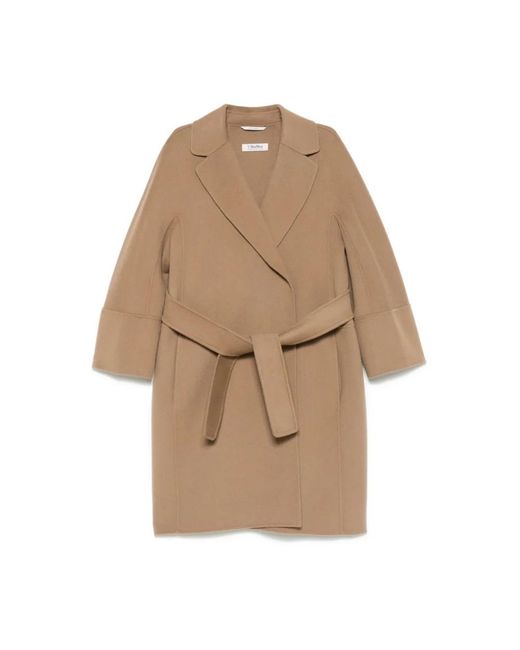 Max Mara Natural Belted Coats