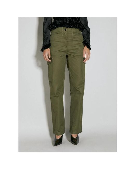 Rabanne Green Straight Trousers