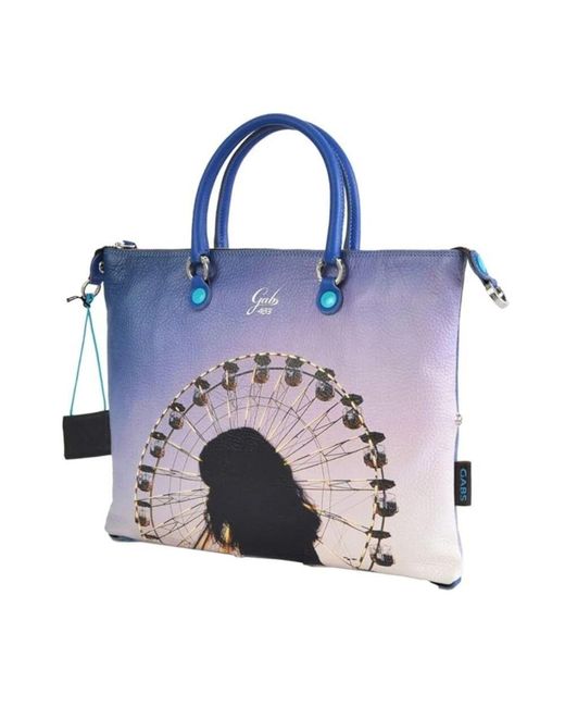 Gabs Blue Wandelbare Leder Shopper Tasche