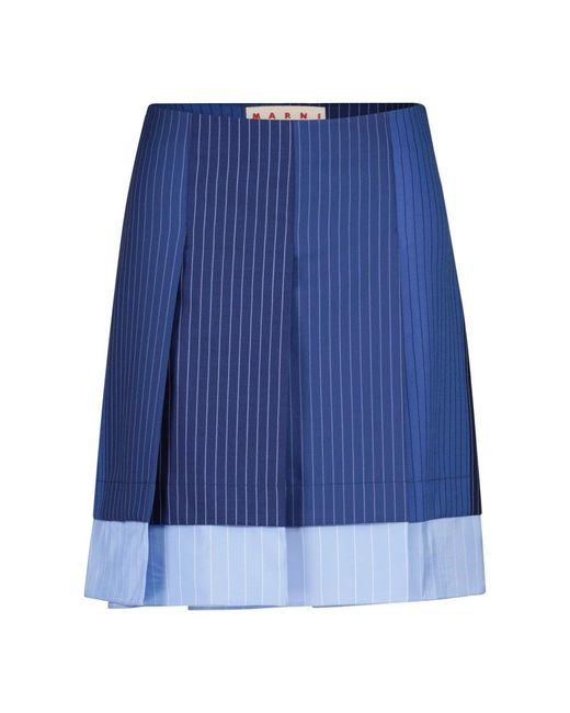 Marni Blue Short Skirts