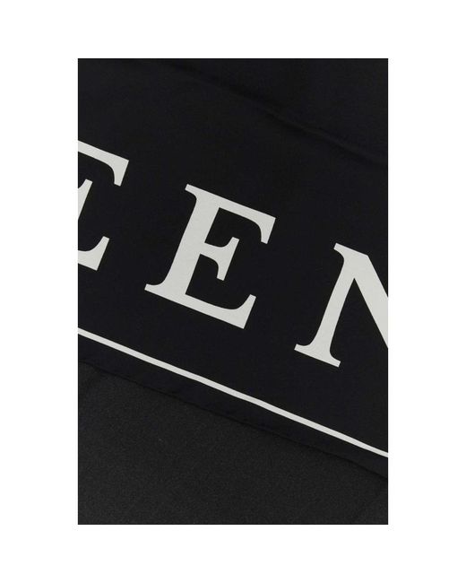 McQueen Black Silk Scarves