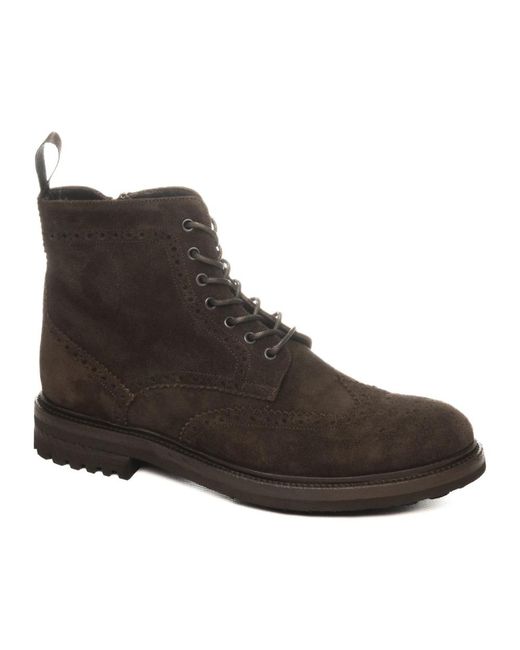 JEROLD WILTON Brown Lace-Up Boots for men