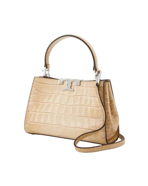 Tory Burch Natural Mini Satchel Tasche Aus Beigem Leder