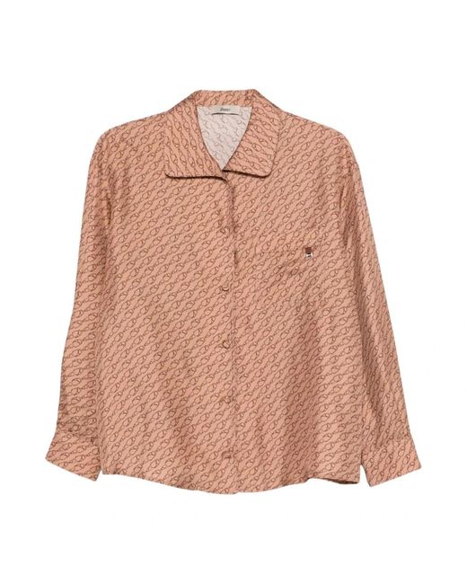 Herno Overhemden ,Bruin ,Camicia in het Pink