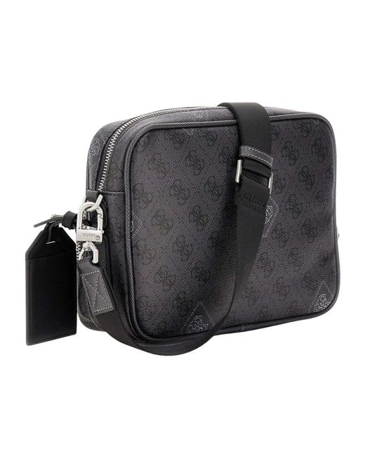 Guess Milano Double-Zip Crossbody Bag in het Black voor heren