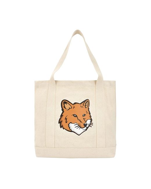 Maison Kitsuné Tote Bags in het White