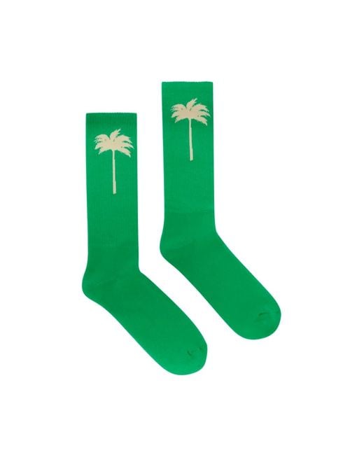 Socks Palm Angels de hombre de color Green