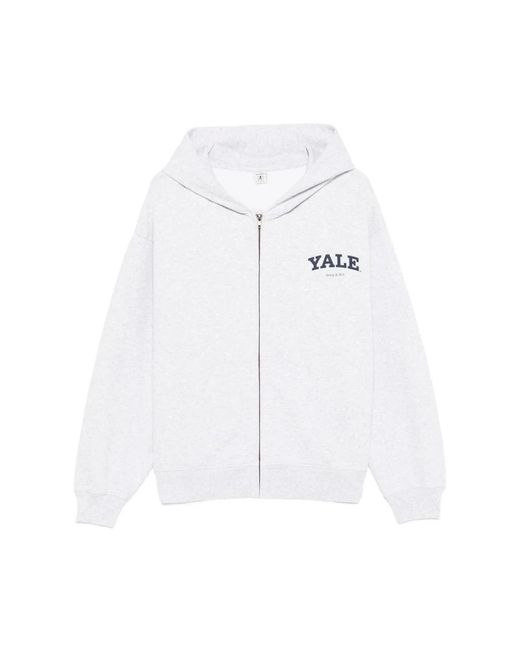 Sporty & Rich White Zip-Throughs
