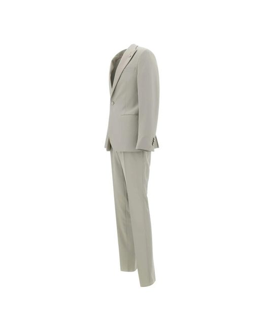 Manuel Ritz Gray Single Breasted Suits for men