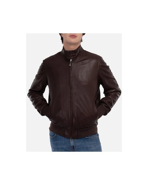 Roy Rogers Black Leather Jackets for men