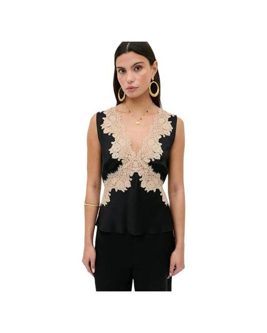 Sleeveless Tops Rixo de color Black