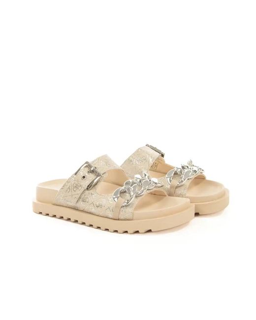 Guess Schoenen ,Linnen Fatema Logo 4G Claquette in het White