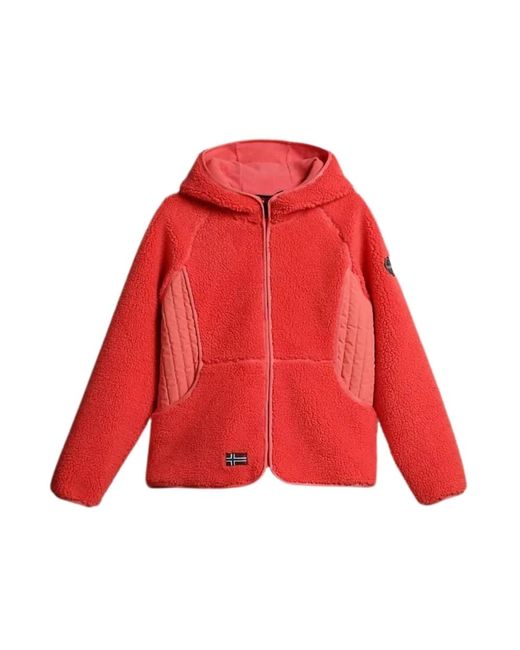 Fleece Jackets di Napapijri in Red