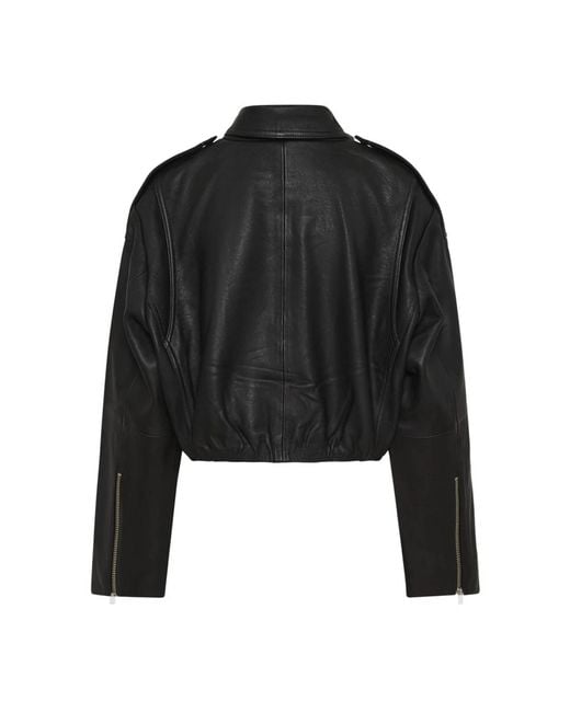 Gestuz Black Leather Jackets