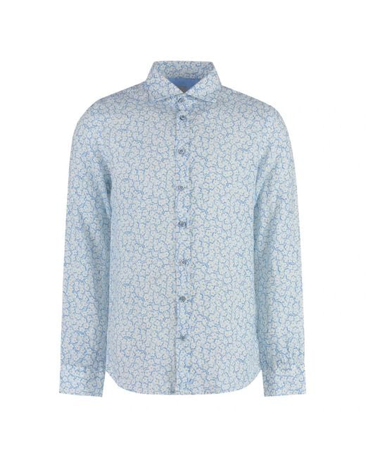 BASTONCINO Blue Casual Shirts for men