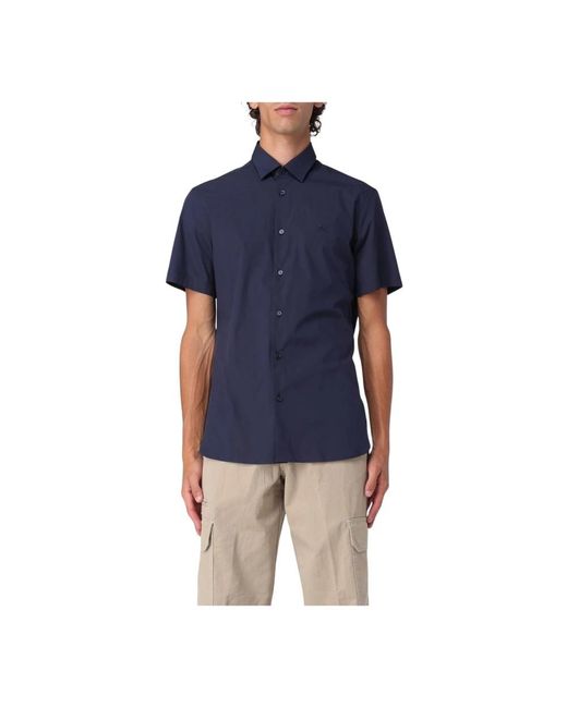 Burberry Knopfhemd Mit Kurzen Ärmeln Und Klassischem Kragen in Blue für Herren